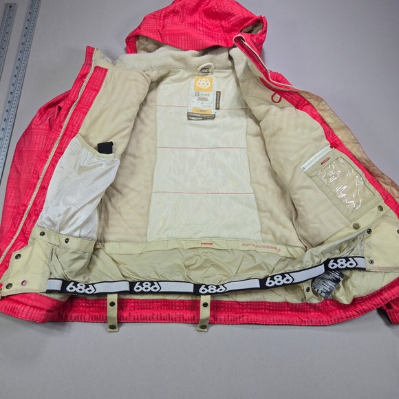 686 Reserved Luster Ski Snowboard Jacket Womens XS Pink Insulated Waterproof - Picture 7 of 16